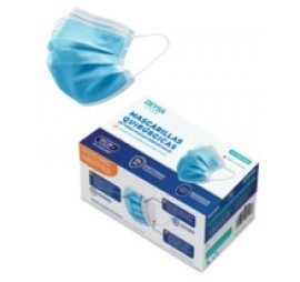 MASCARILLA 3 PLIEGUES DEYSA CELESTE (X50)